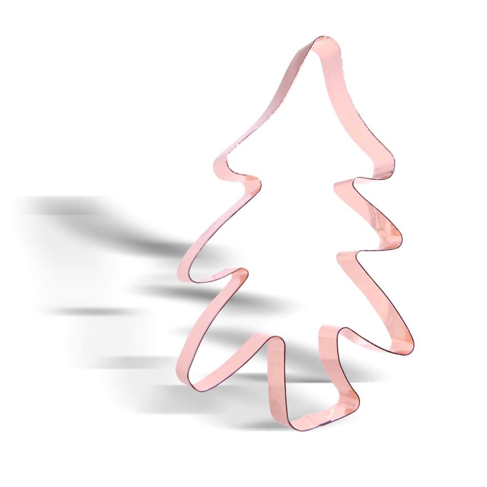 5.5 inch Large Christmas Tree Cookie Cutter - Copper