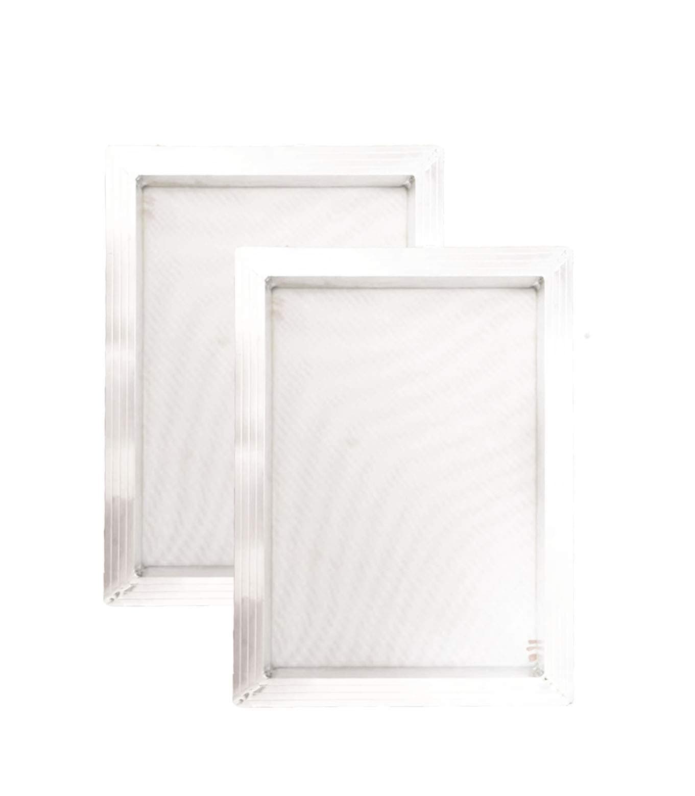 Aluminum Screen Printing Screens 10 x 14 Inch (Inner Size: 8 x 12 Inch) Frame-160 White Mesh (2 PCS)
