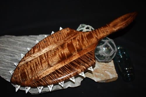Tikimaster AAA Grade Koa War Club 19" - Shark Teeth | #koa3984