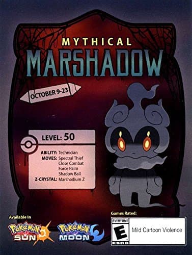 Gamestop Marshadow Code Pokemon Sun & Moon
