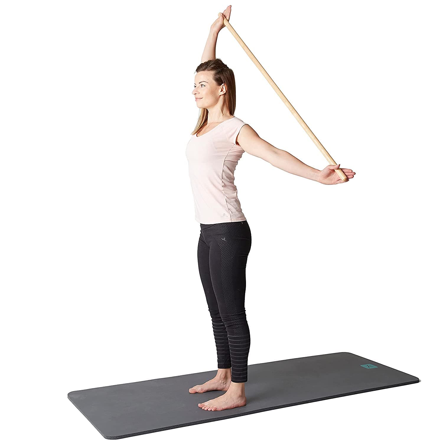 GOLDFINCH Gym Wooden Stick for Weight Loss and Also Use Stick, for Self Defence Gym Fitness Exerciser Stick for Exercise,Gatka Bo Staff 6 Feet (pack of 1)