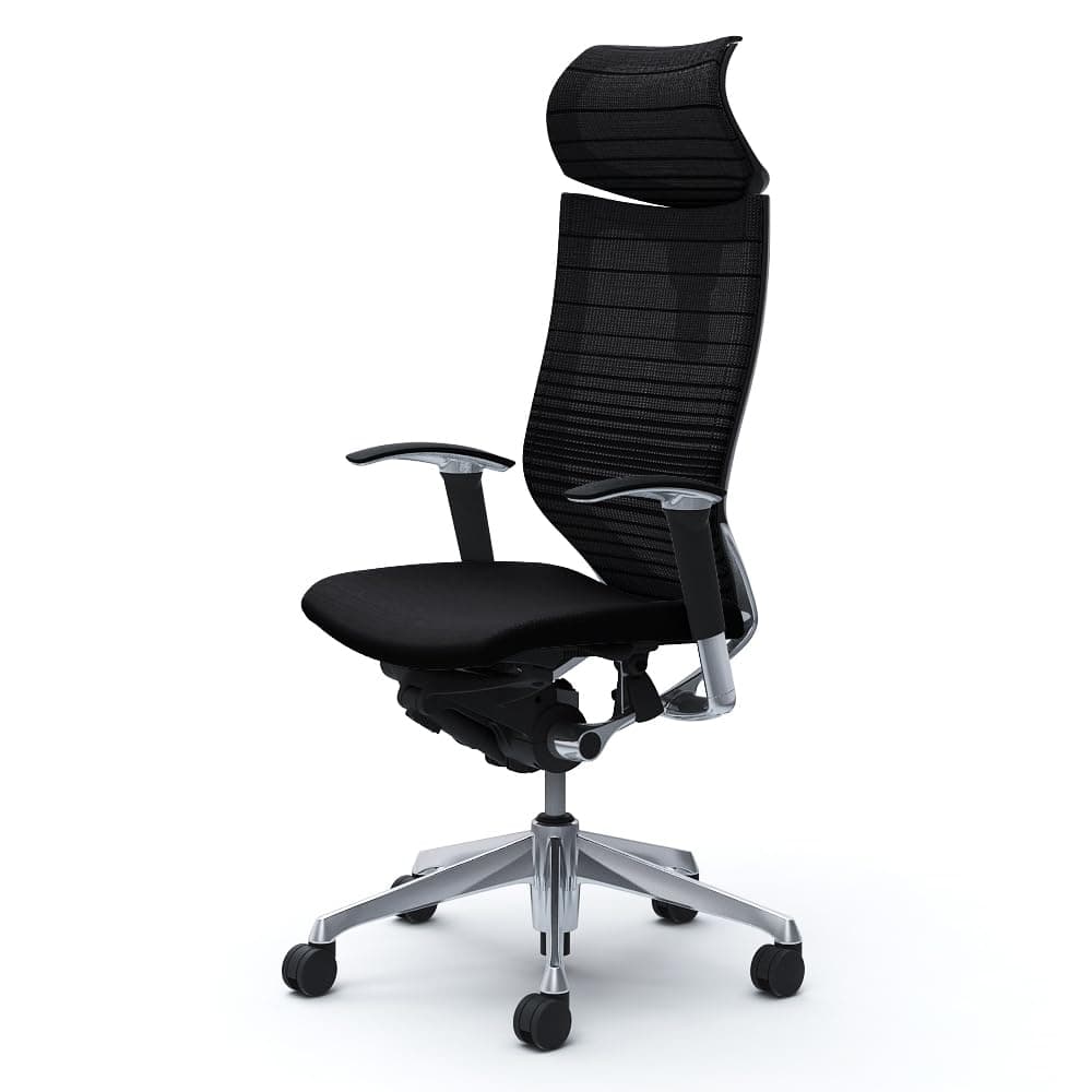 office chair Baron moveable headrest moving elbow seat cushion black CP81BR-FGR1