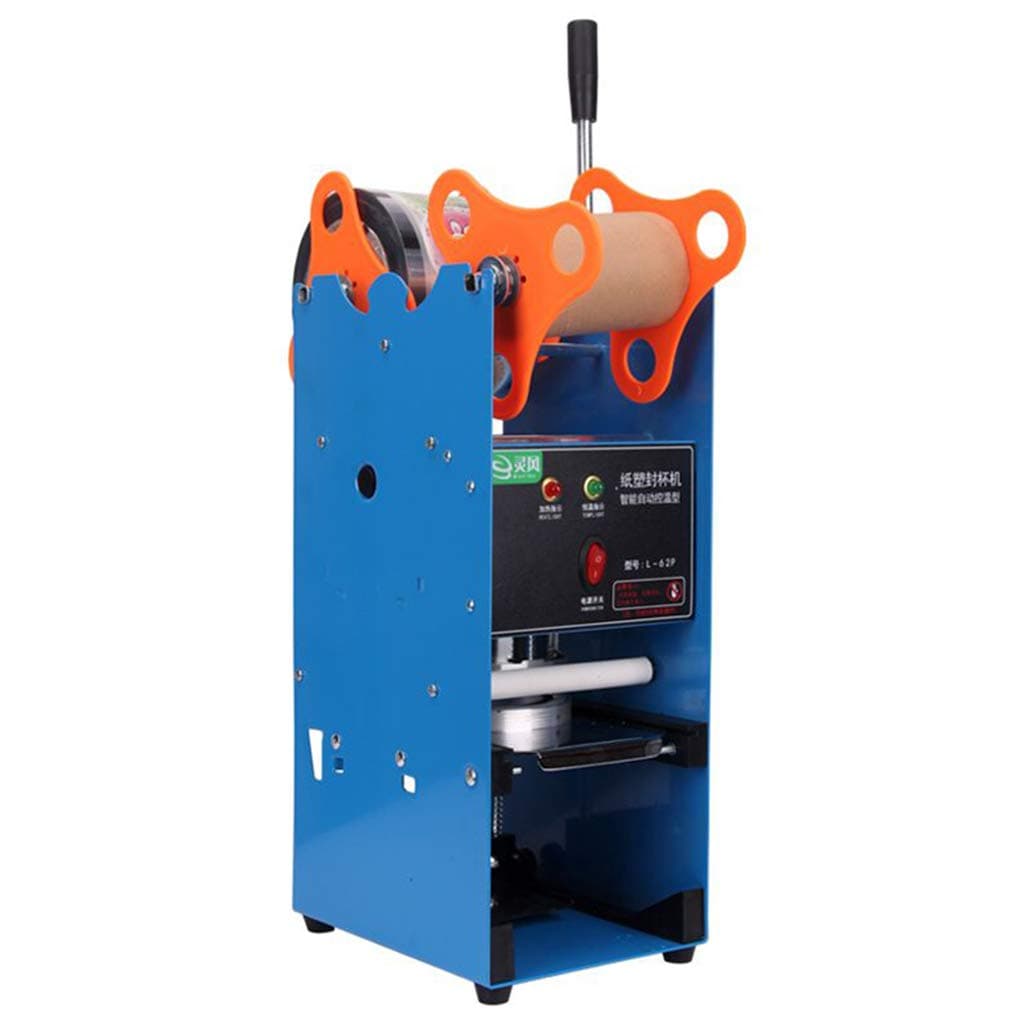 Sealer 300W Automatic Bubble Tea Cup Sealing Machine Bubble Tea Drink Pressure Lid Sealing Maker Bubble Milk Tea Shop Closure Cup Sealing Machine 300-500 Cups/Hr