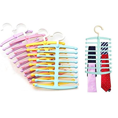 New Fish Bone Shaped Hanger Necktie Tie Towels Belt Shawl Scarf Rack Space Saving