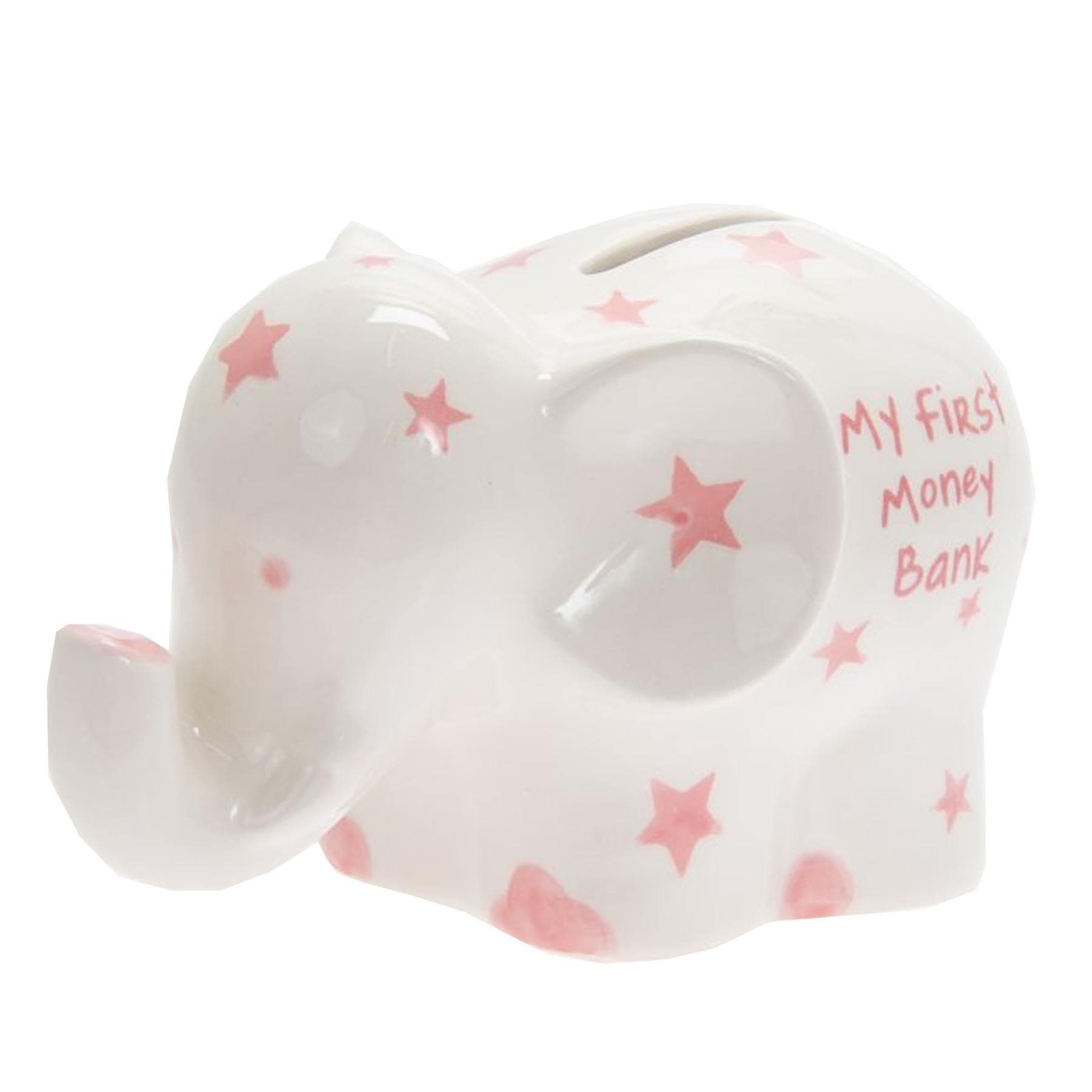 Lesser & Pavey My First Elephant Bank Pink For Savings | Lovely Money Box For Money Saving Challenge | Money Tin or Money Saving Box For Adults | Ideal Money Safe & Piggy Bank For Kids