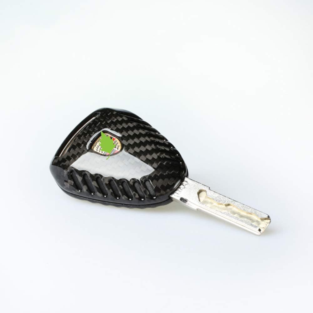 MAOJQZ Suitable for Porsche 911 remote control smart key cover Carbon fiber texture plug automatic key case