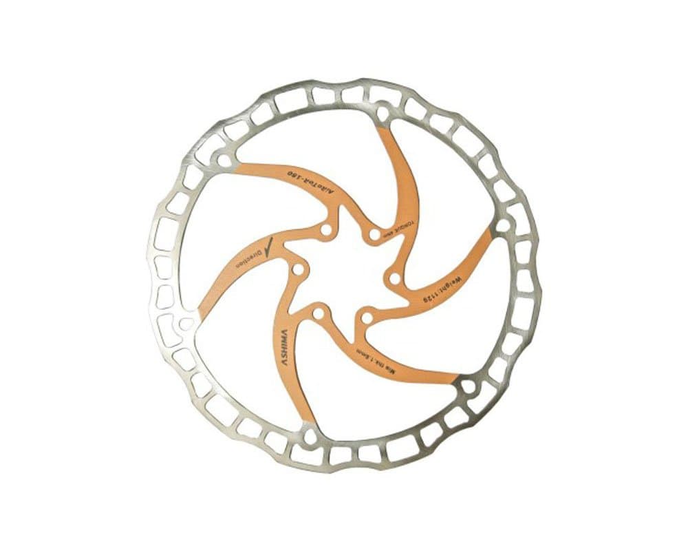 Ashima Airotor Coloured Disc Brake Rotor 6 Bolt 203mm Gold