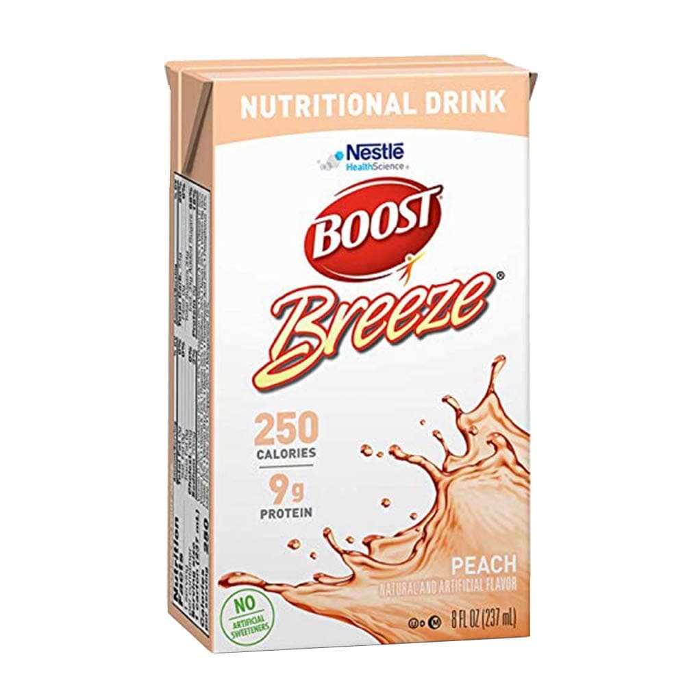 Boost Breeze Nutritional Drink, Peach, 8 Fl Oz (Pack of 27)