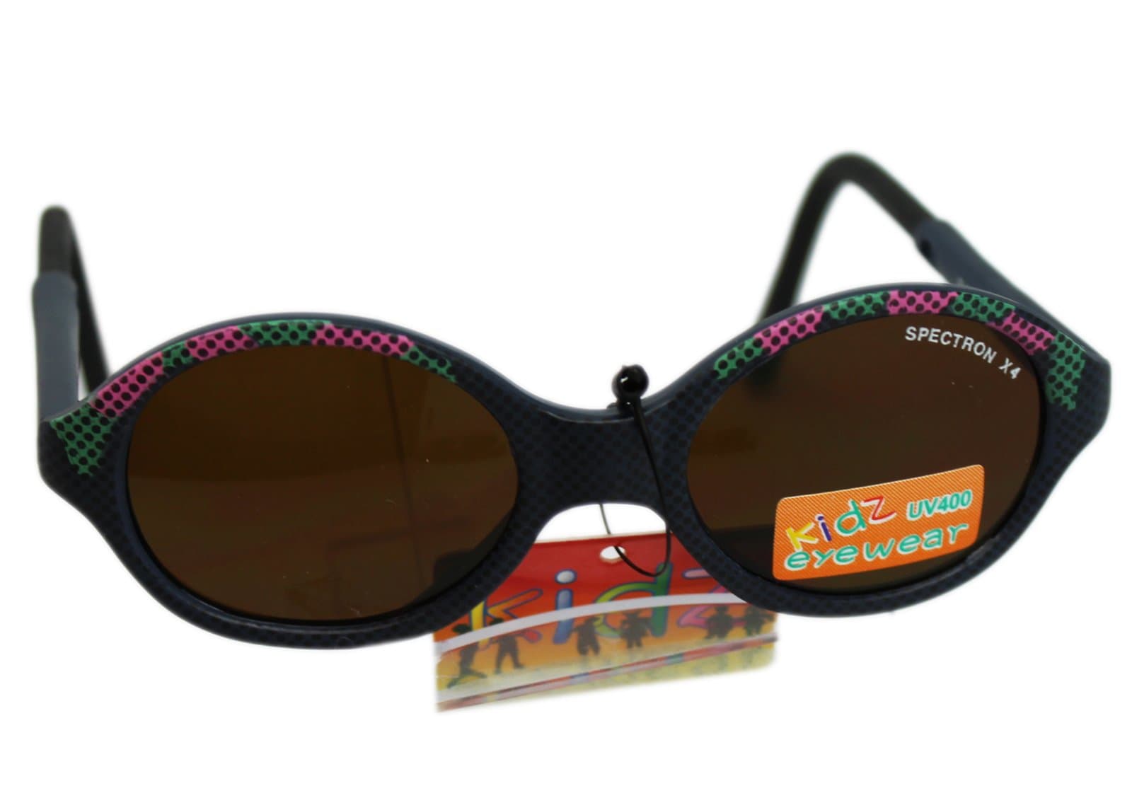 Black Retro Circle Frame Lens Kidz Eyewear Sunglasses