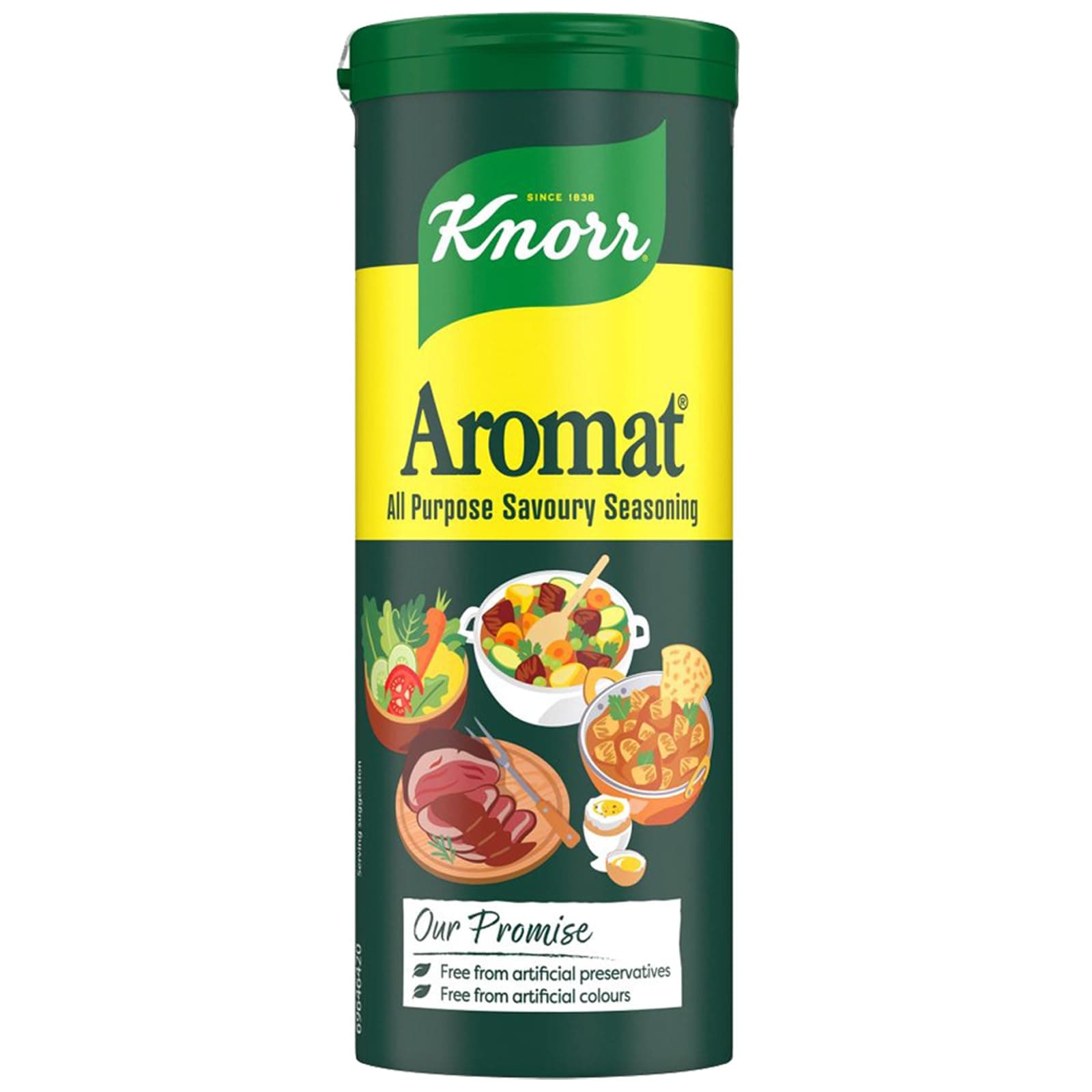 Knorr Aromat All Purpose Savoury Seasoning free from artificial colours and preservatives flavour enhancer for vegetables, rice, pasta or salads 6x 90 g