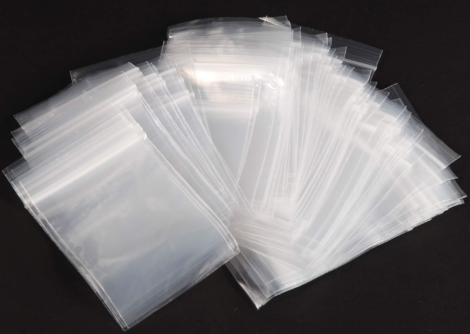 300pcs Ziplock Small Clear Plastic Grip Seal Reusable Resealable Pouches Snap Bags for Kitchen Craft Beads Jewellery Samples Cookies Sweets Storage