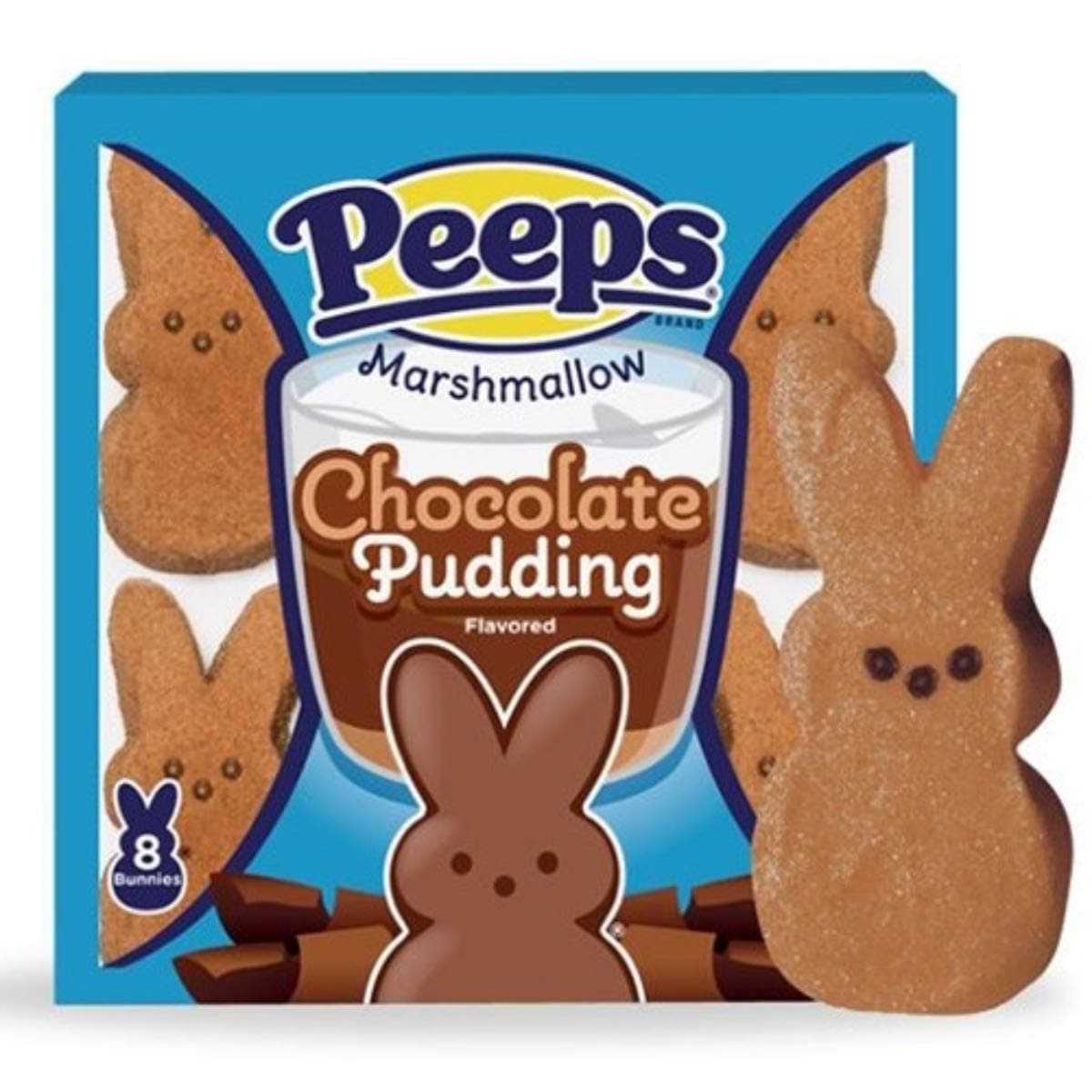 Easter Chocolate Pudding Flavour Marshmallow Bunnies 85g 3oz 8 Count