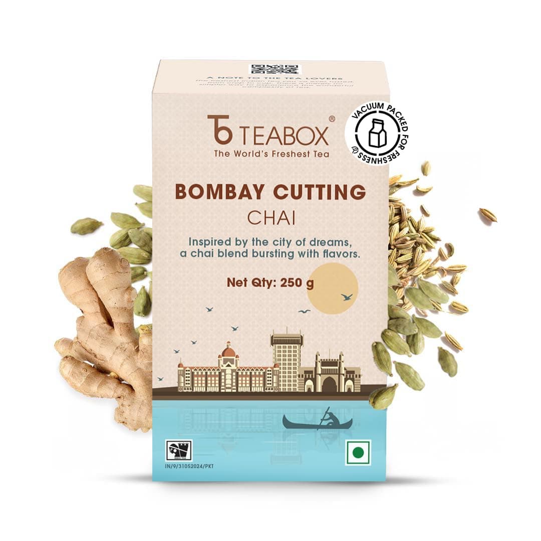 Bombay Cutting Chai | Inspired By The Bustling City | Blended With Natural Cardamom, Ginger & Fennel, 250 Grams