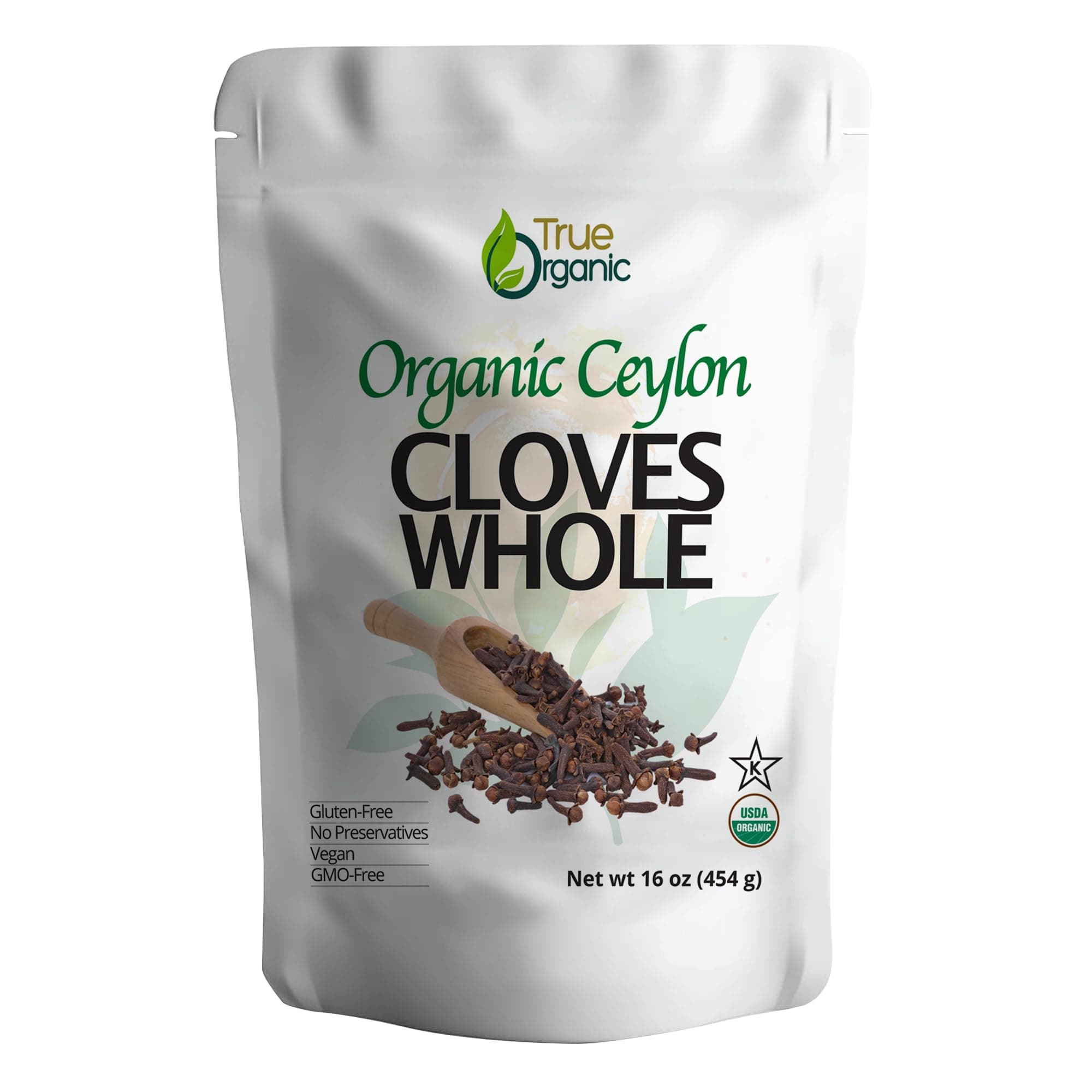 Ceylon Cloves Whole, 1 lb, Premium Grade, USDA Organic & Kosher Certified, Non-GMO, Fresh Organic Cloves Bulk, Ceylon Premium Quality (16 Ounces)