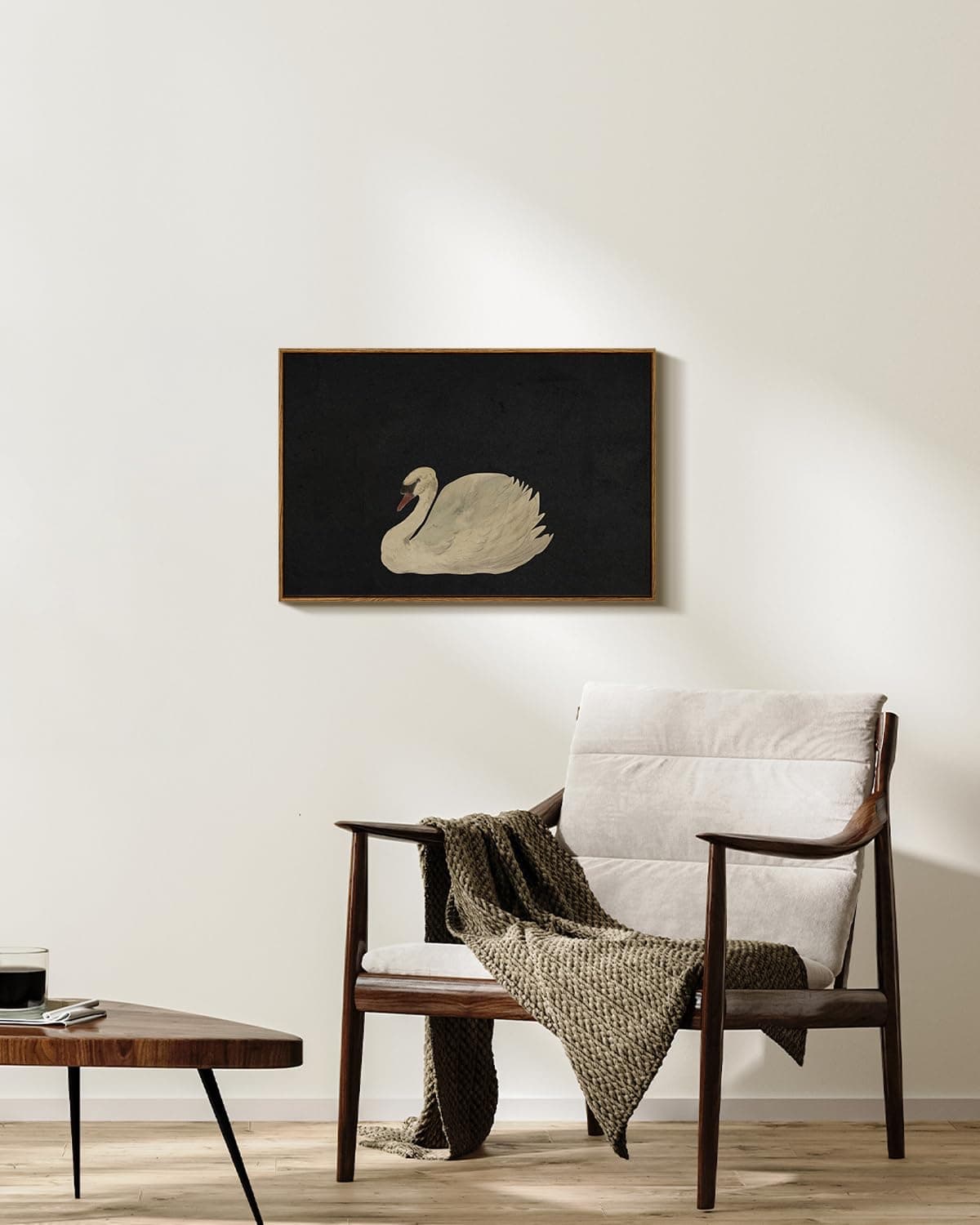 VIYYIEA フレーム付きウォールアート装飾、リビングルーム用、ヴィンテージスワンアートウォールデコレーション ラージキャンバスプリント グレースワンペインティングピクチャー 素朴なバスルーム装飾 農家アートワーク 寝室 オフィス 50.8x76.2cm