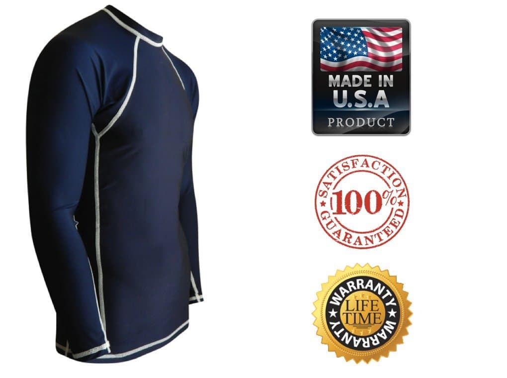 Rash Guards for Men - UV 50 Sun Protection Swim Shirts Long Sleeve