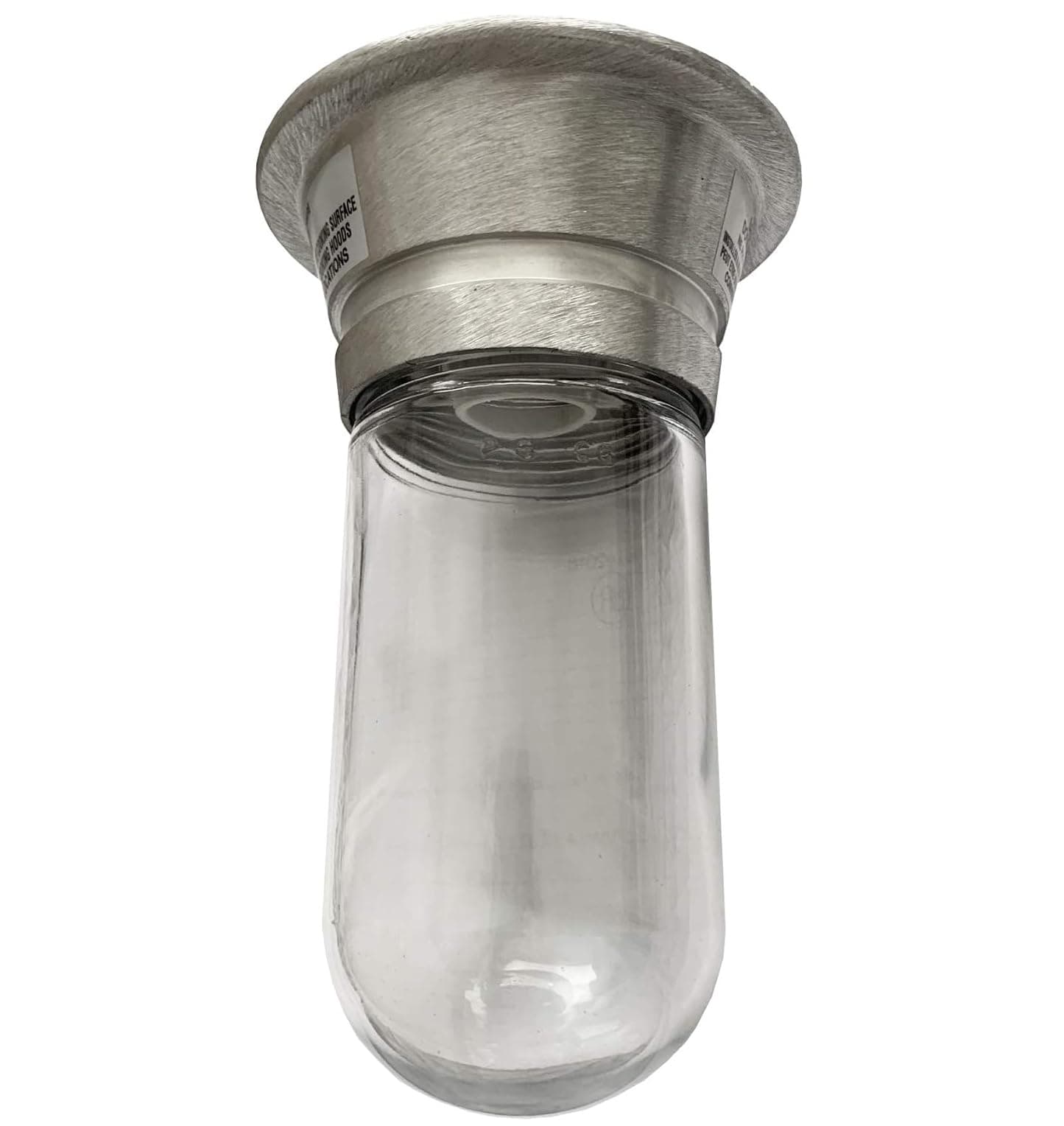 OCS Parts 100W Surface Mount Incandescent Canopy Hood Light Fixture with Clear Coated Tempered Glass Globe (1)