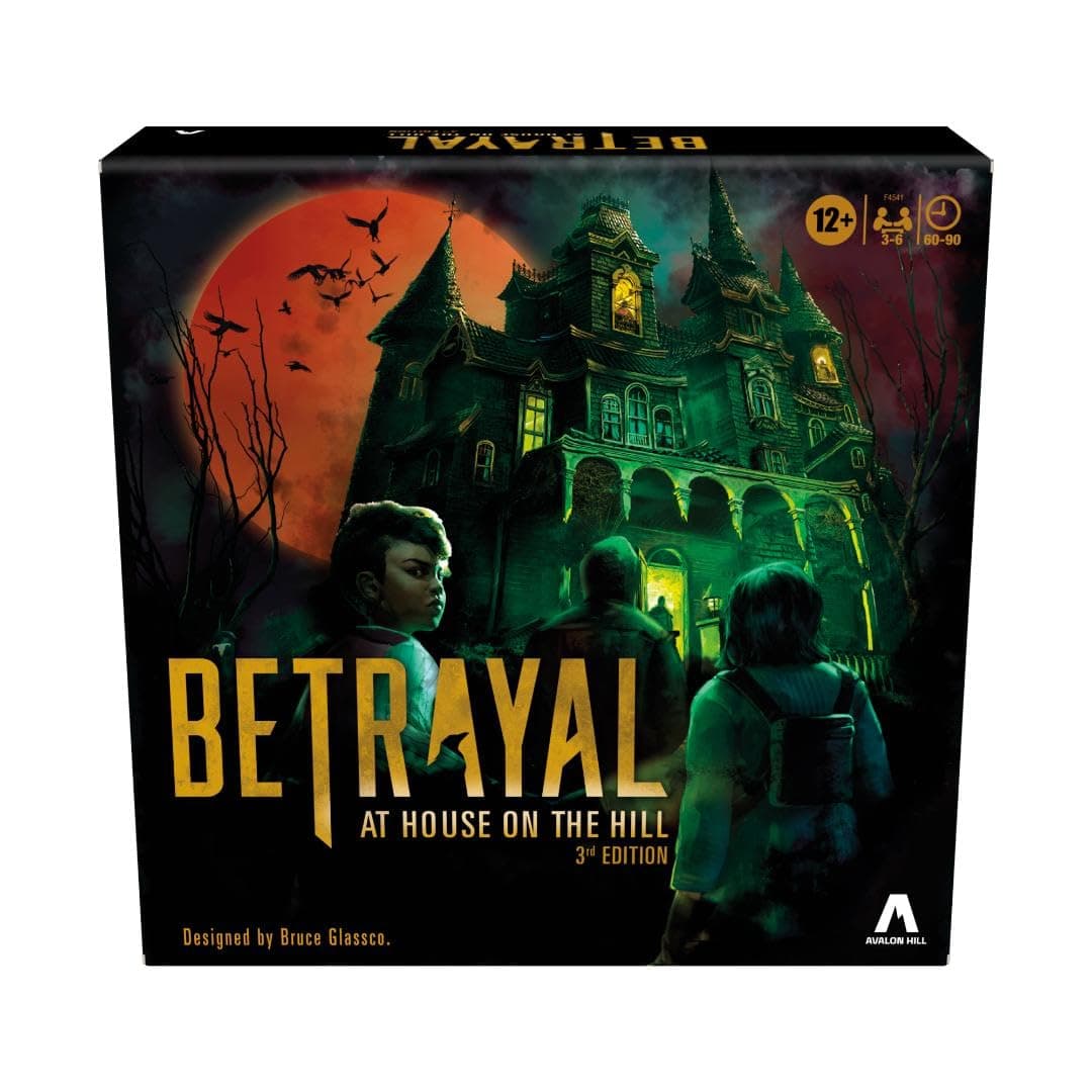 Hasbro Gaming F4541 Avalon Betrayal at House on The Hill 3rd Edition Cooperative Board Game, for Ages 12 and Up for 3-6 Players, Multi-Colour, One Size