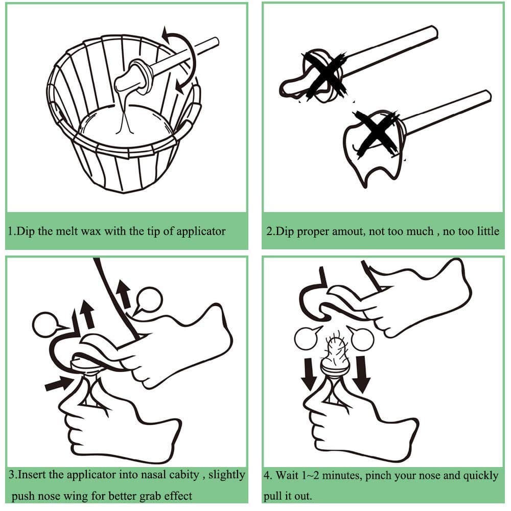 Nose Wax Kit,Nose Wax for Men & Women,Nose Hair Removal Wax Kit with Safe Tip Applicator,Safe, Quick and Painless(50g/10 Times Usage Paper Cup)