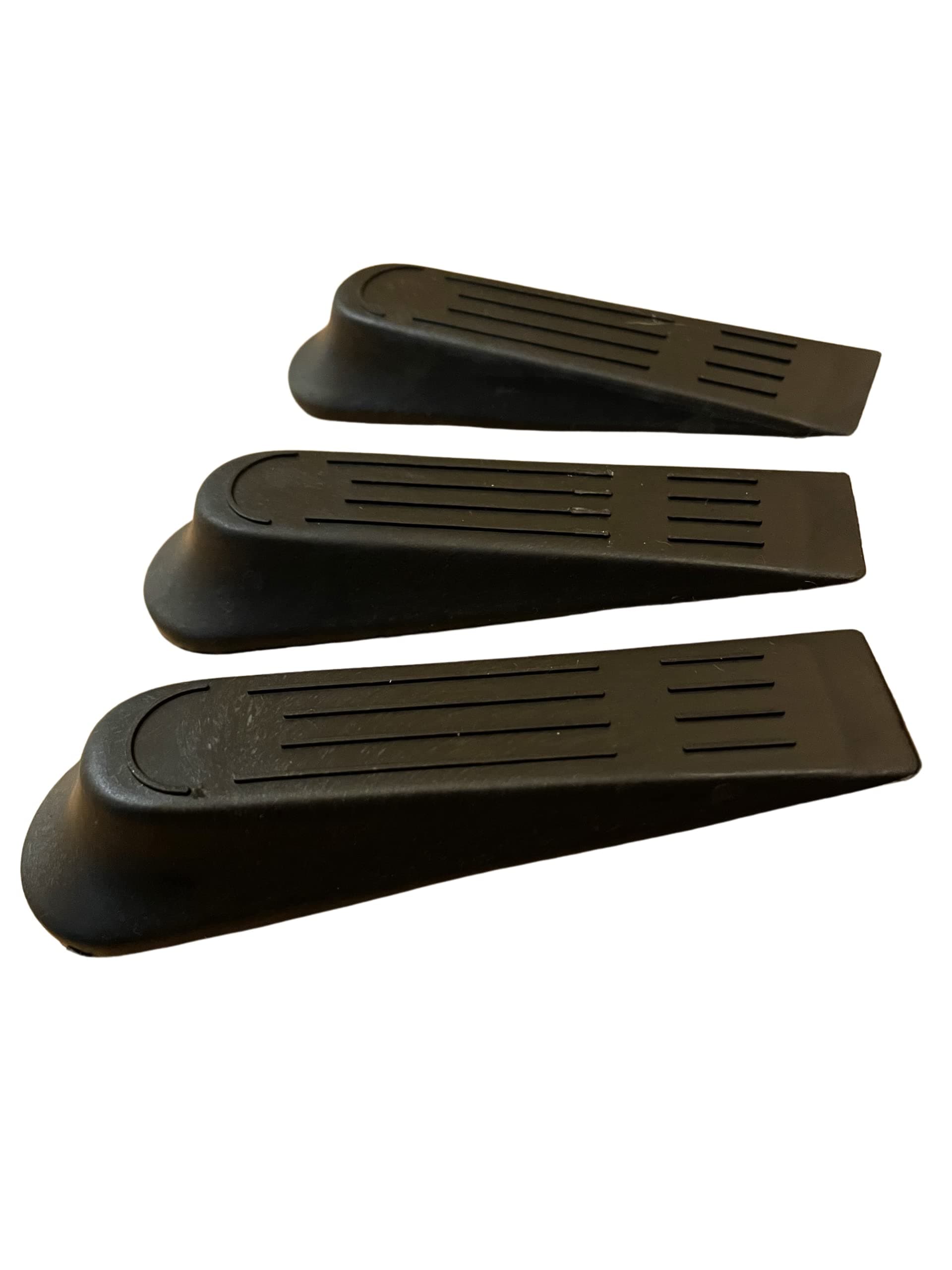SoSupplies 3 X Black Door Wedges Wedge Stop Stoppers