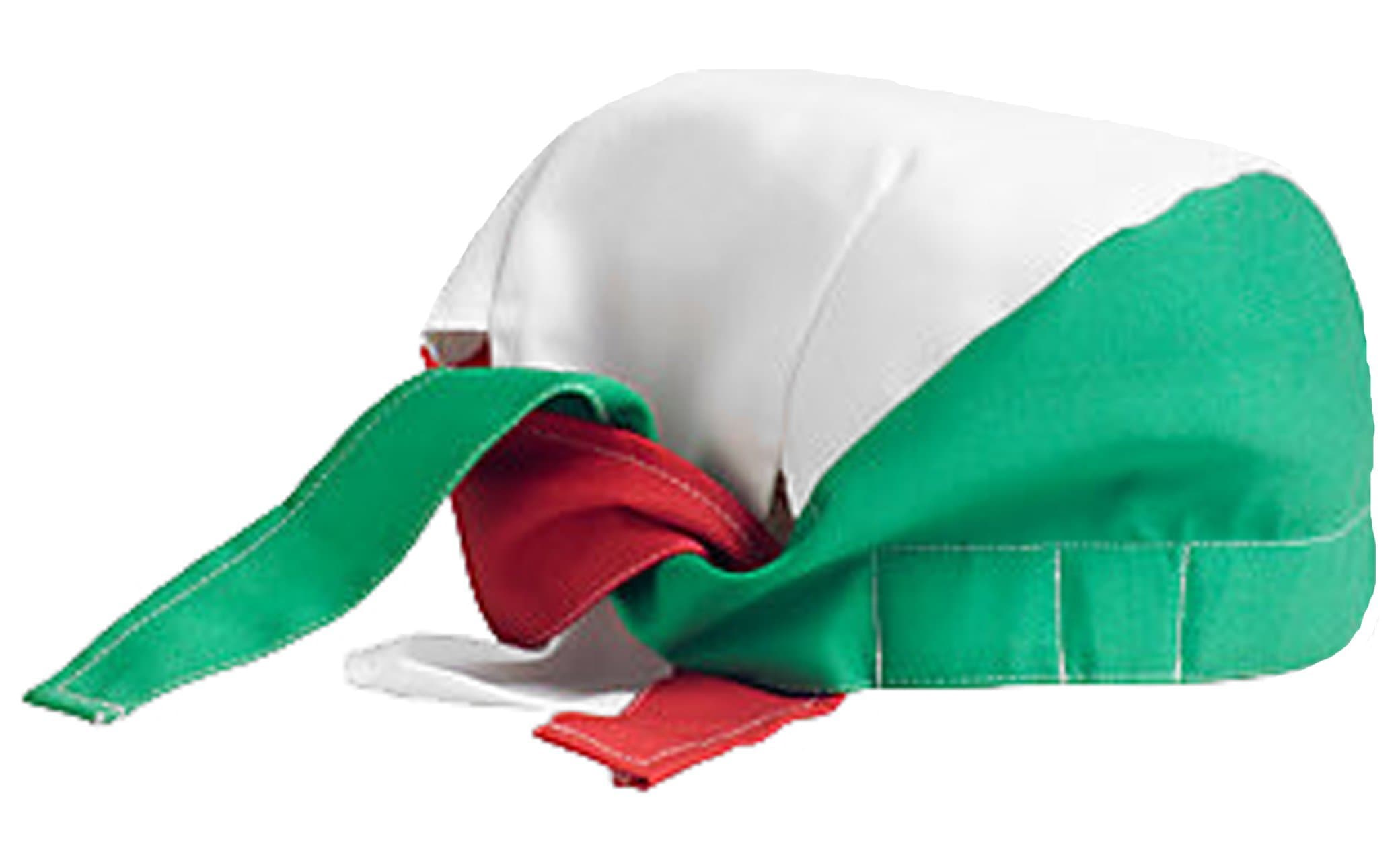 Chef Doo Rag Hat Restaurant Cook Du rag Cap Italian Mexican Red White Green