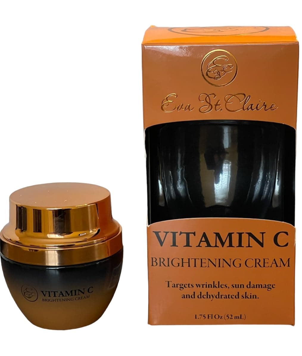 Vitamin C Brightening Cream Targeting Wrinkles, Sun Damage & Dehydrated Skin For Women & Men (1.75) Fl OZ