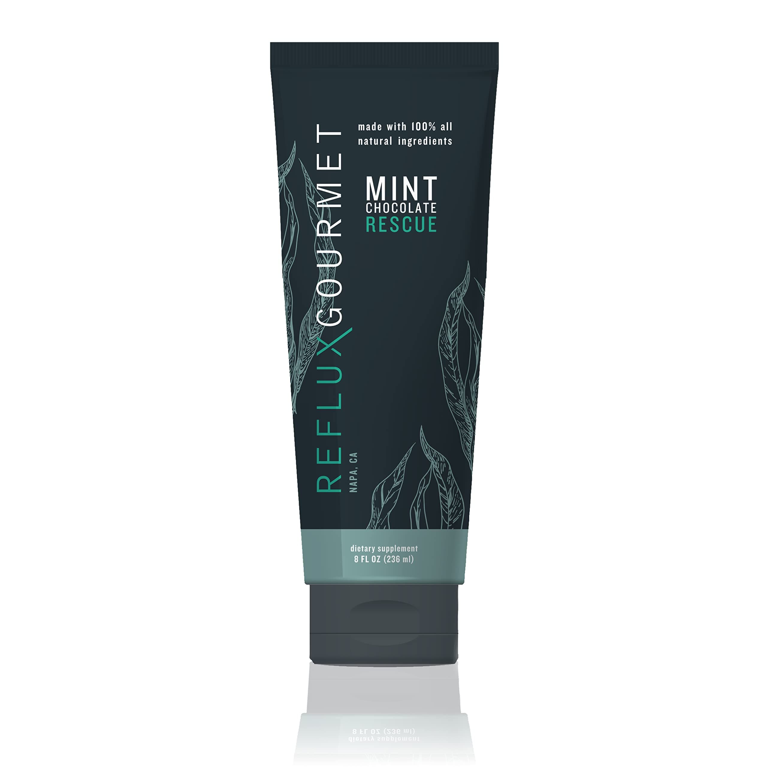Reflux Gourmet - Mint Chocolate Rescue All-Natural Alginate Therapy, Acid Reflux, GERD, LPR, Heartburn Relief, Made from All Natural Ingredients Considered Safe for Children and Pregnant Women.