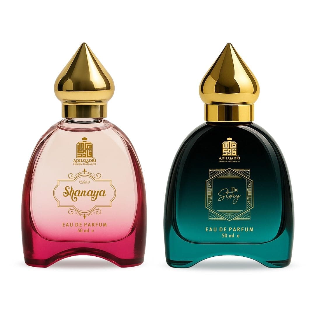 Adilqadri Shanaya, The Story Perfume For Men & Women | Long Lasting Fragrance Eau da Parfum | Pack of 2-50ML Each