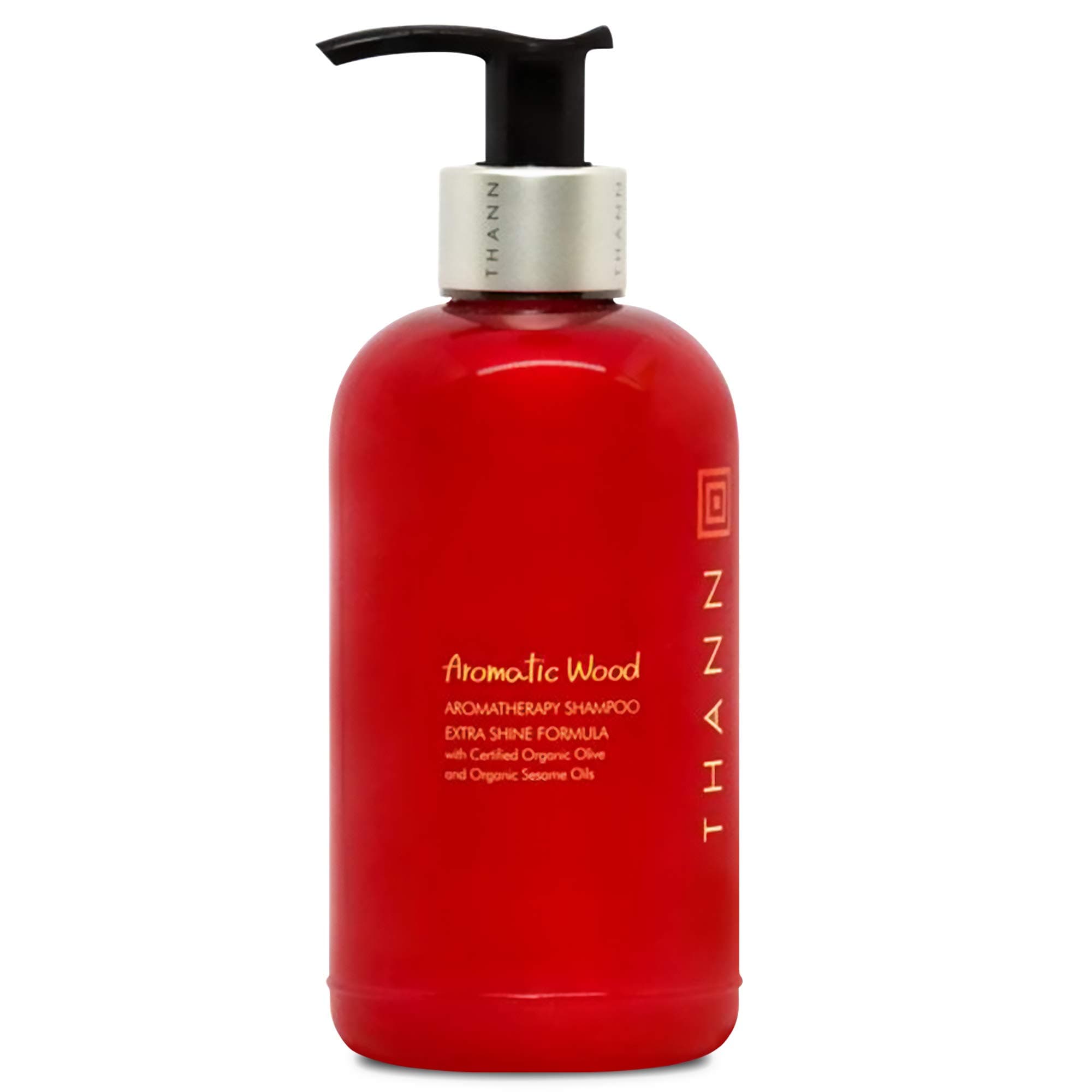 Thann Aromatic Wood Aromatherapy Hair Shampoo for Men and Women - Extra Shine Shampoo with Organic Olive Oil & Sesame Oil, Silicone & Paraben Free, Fresh Citrus Scent, 250 ML (8.5 Fl Oz)