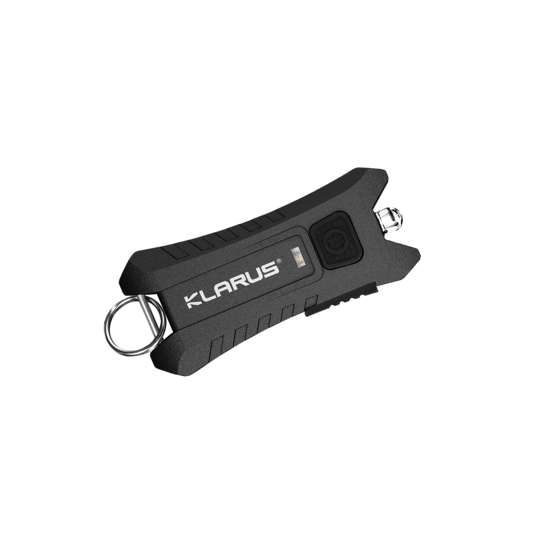 KLARUS Mi2 Mini LED Keychain Flashlights, Super Lightweight & Small Rechargeable 40 Lumens EDC Flash Light with Built-in Battery and USB Cable(Black)