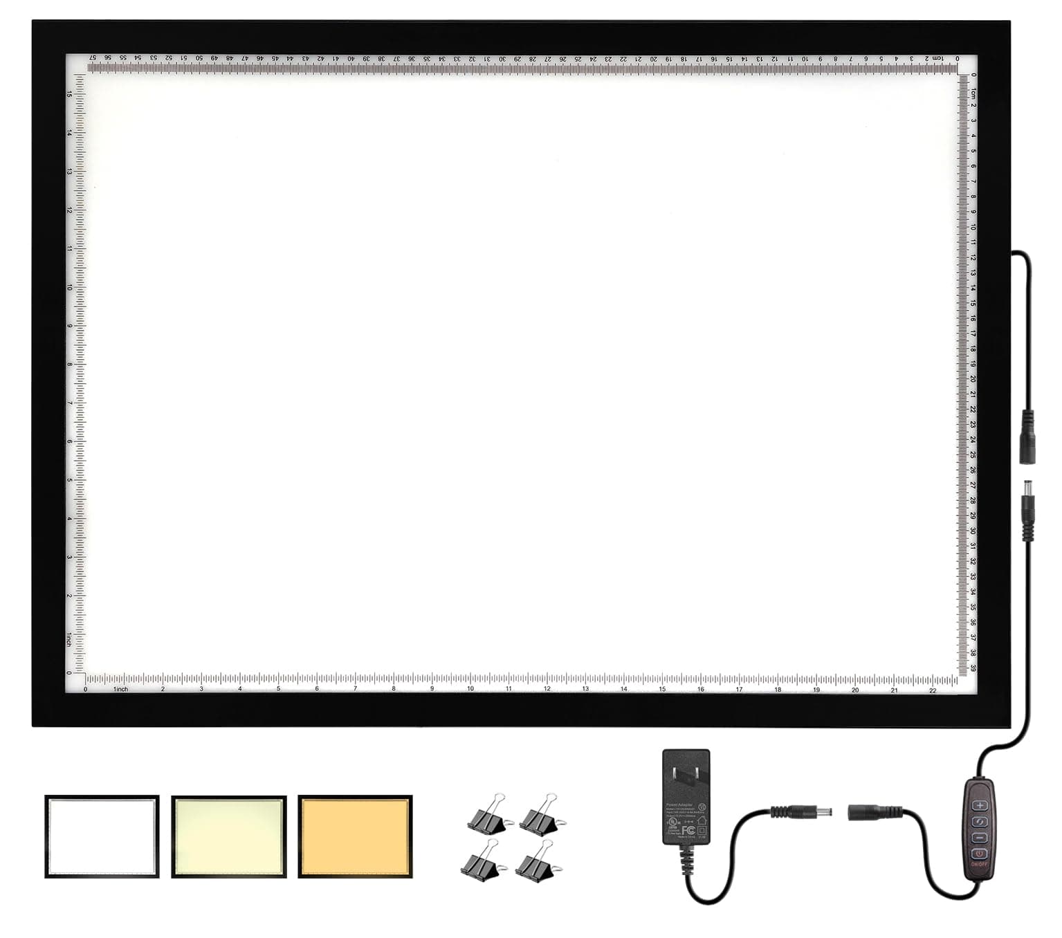 WELZK 10000+ LUX High Bright Light Pad A2, 3 Colors Light Board with UL Adapt...