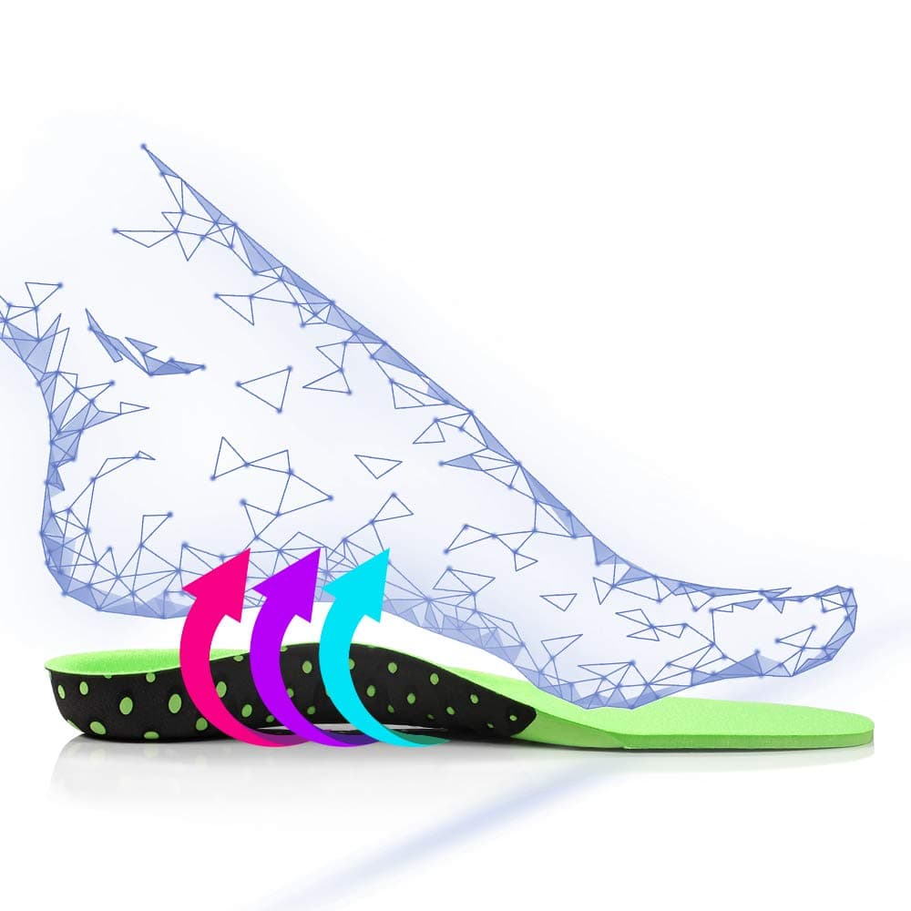 Orthotic Insoles High Arch Support Injection for Flat Feet, Full Foot or Half Foot Comfort Arch Support Insoles