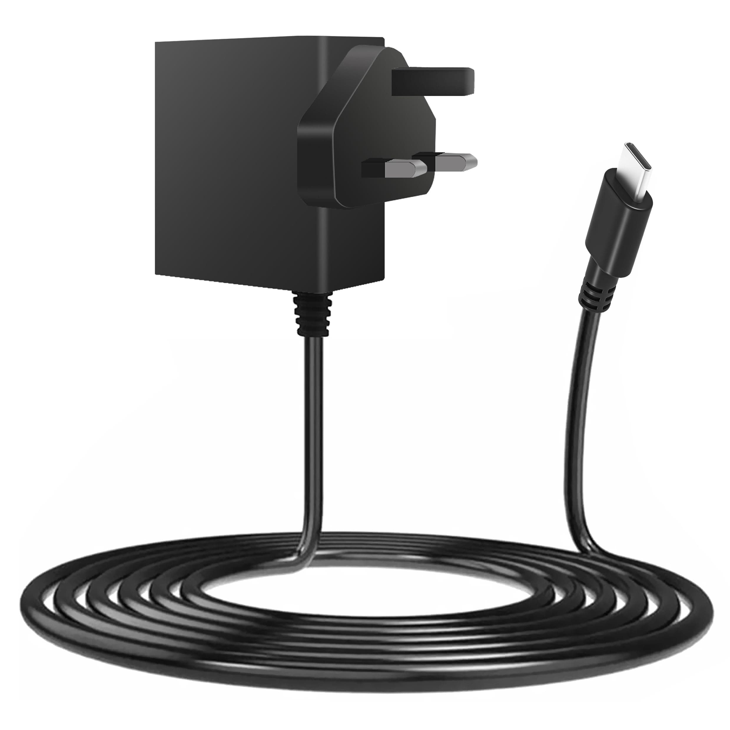 Fast Charger Compatible with Switch Charger 15V 2.6A شاحن AC Adapter for Switch Dock/OLED/Lite/Pro Controller, Wall Charger with Type C Cable