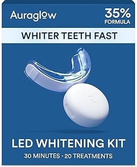 - Teeth Whitening Kit, LED Accelerator Light, 35% Carbamide Peroxide Teeth Whitening Gel, 20+ Whitening Treatments, Whitens up to 10 Shades in 7 Days