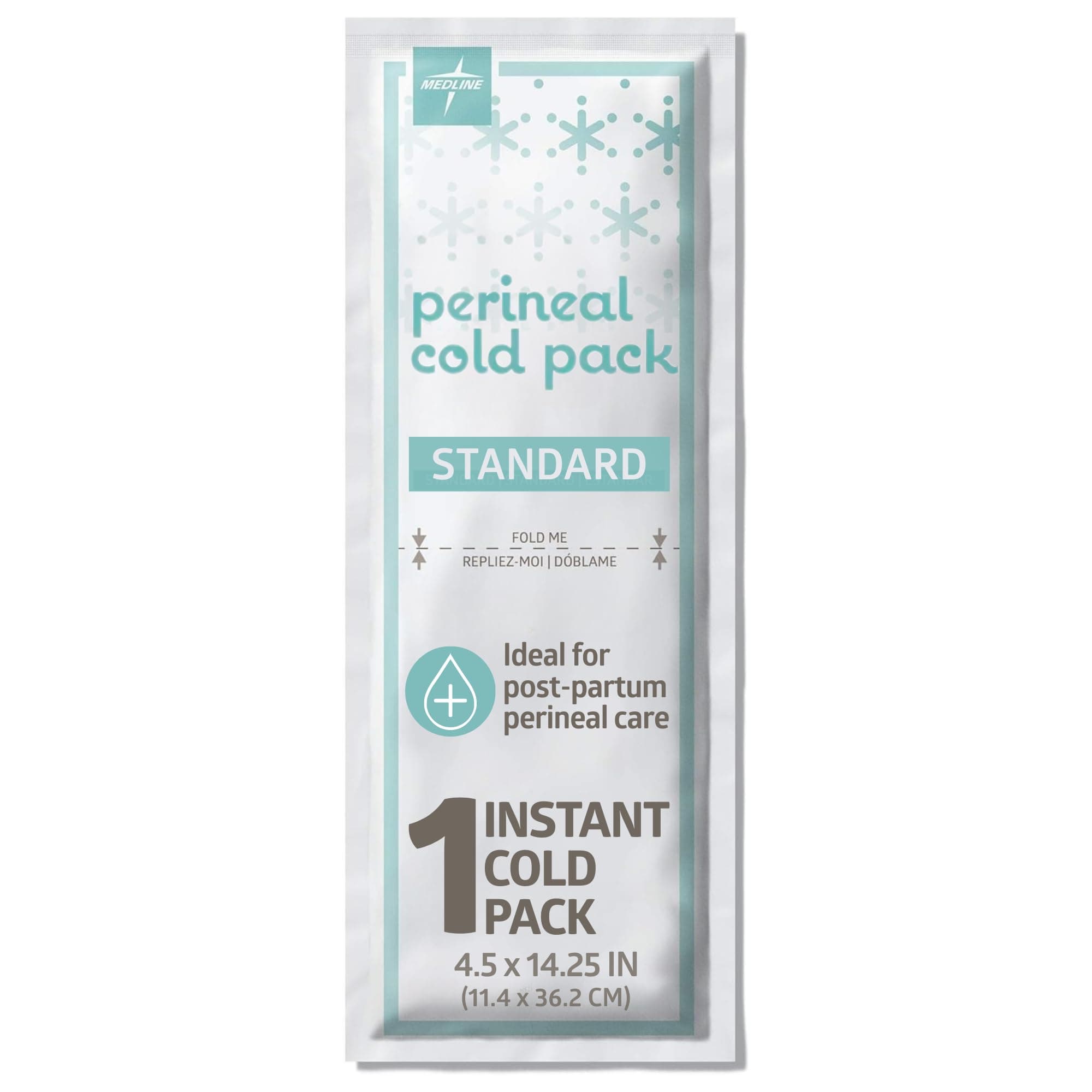 MDS138055 Standard Perineal Cold Packs, 4.5" x 14.25", Pack of 24, Green