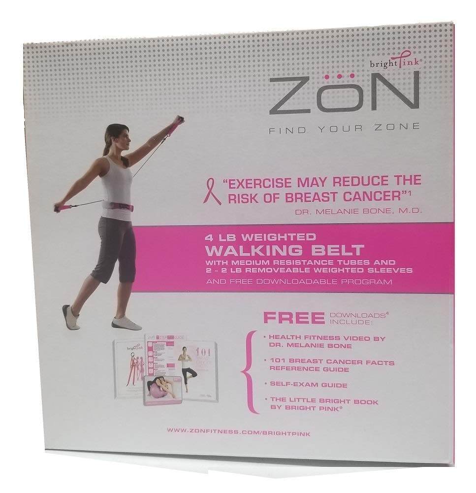 ZON WallEc(TM) Weighted Walking Belt with Tubes (Pink/Grey) 063481
