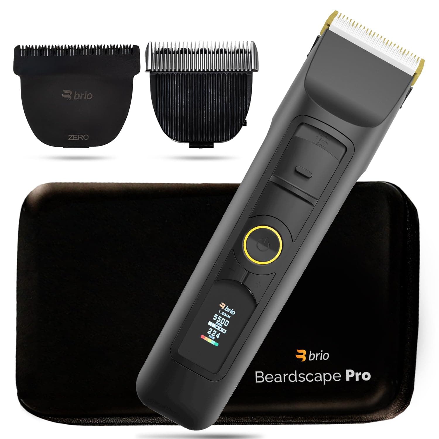 Beardscape V2 Black Bundled with Zero Blade, Body Blade & Pro Travel Case, Featuring Adjustable Ceramic Blade & Length Guards, a Complete Kit for All Your Grooming Needs