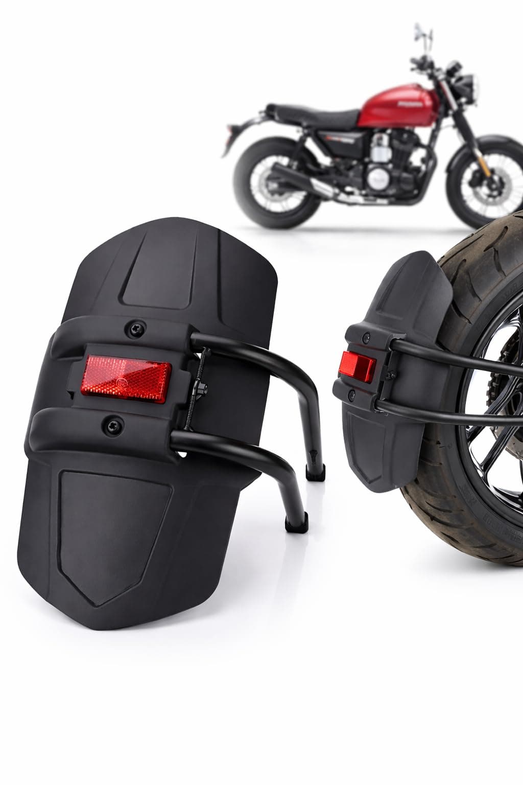 Premium Rear Reflector Tyre Hugger | Mudguard | Splash Guard OMNS4 Universal for All Bikes