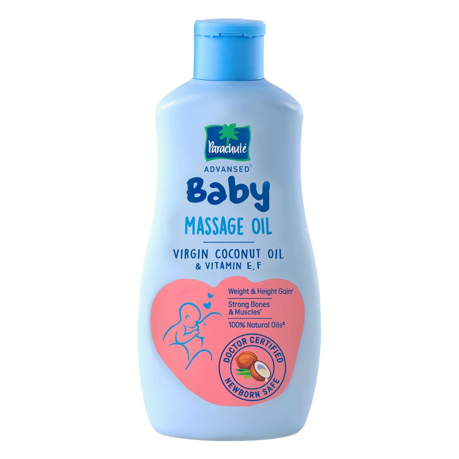 Baby Massage Oil for New Born| 100% Virgin Coconut Oil | Clinically Proven for Better Growth| Vitamin E & F| 200 Ml