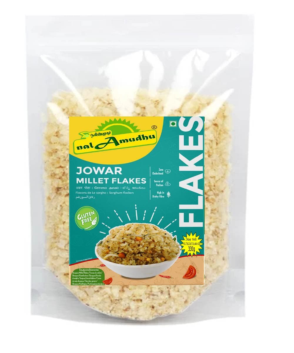 nalAmudhu Sorghum Millet Flakes | Jowar Poha| Nattu Solam Aval -330g…