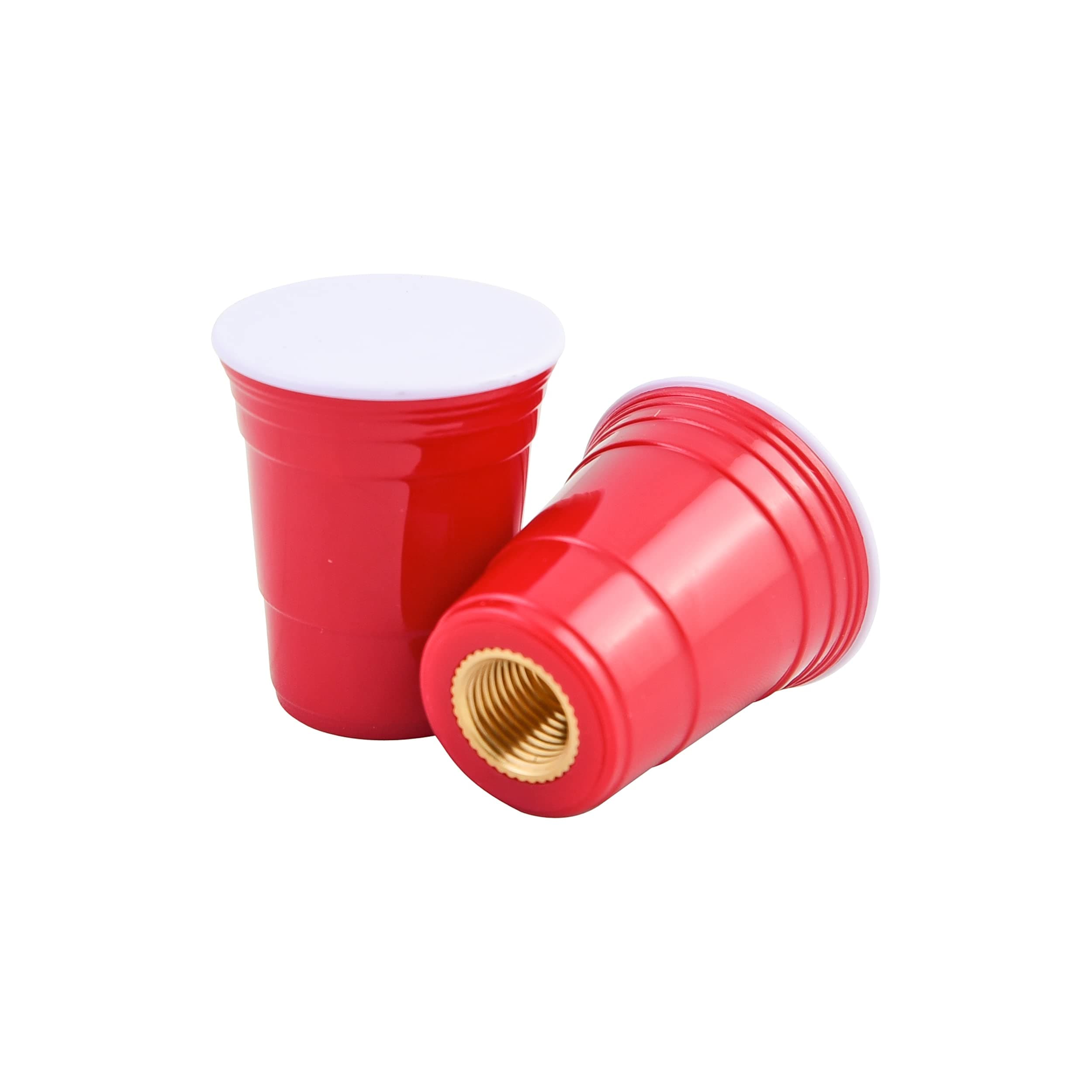 Tire Valve Stem Caps | Tire Caps Red | Durable Construction - Set of 2 Universal Tire Caps - Stylish and Protective Valve Stem Covers for Cars, Bikes, & More | Eco Friendly BPA & Phthalates Free