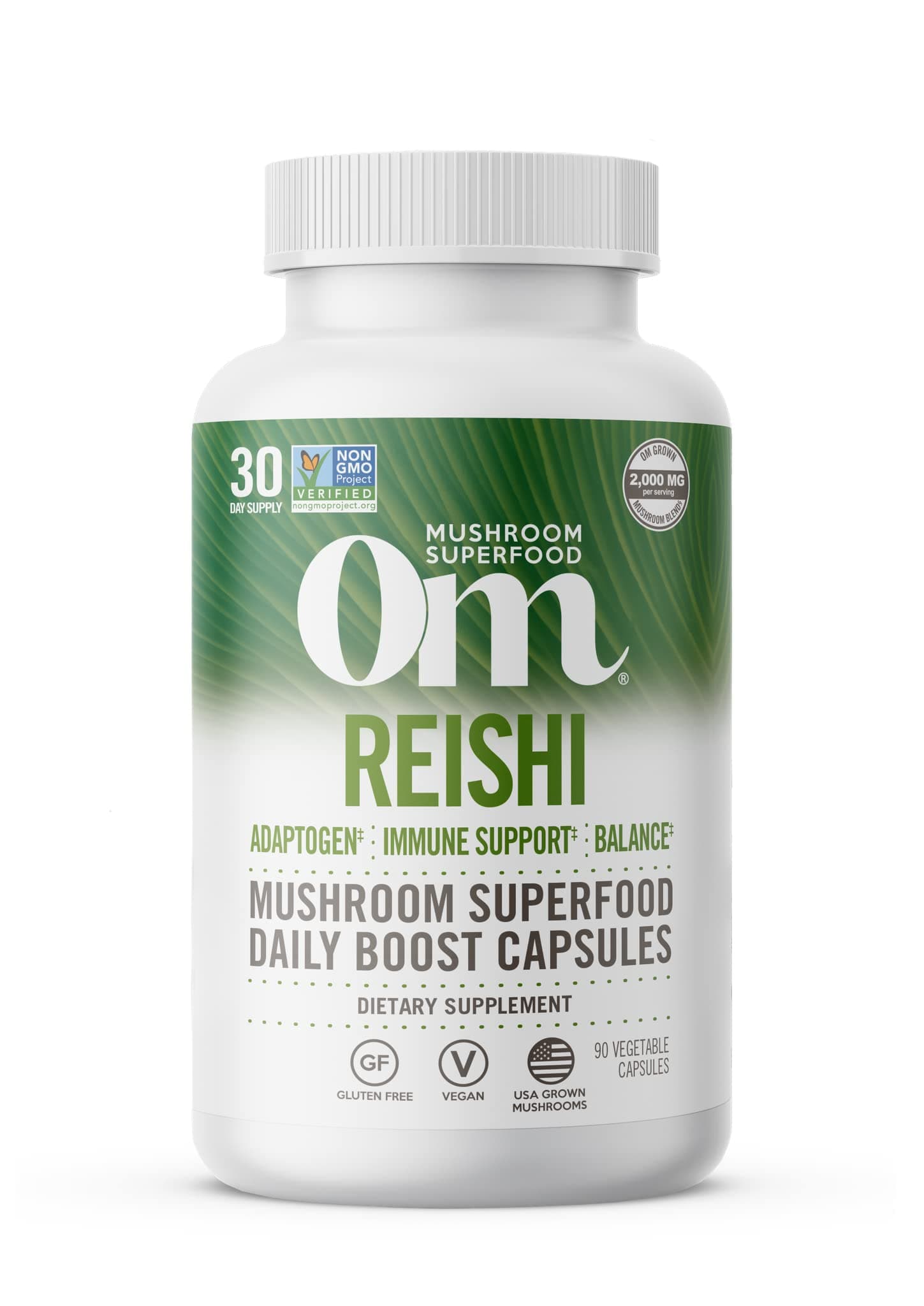 OM REISHI MUSHROOM SUPERFOOD 90VCAPS : 00820