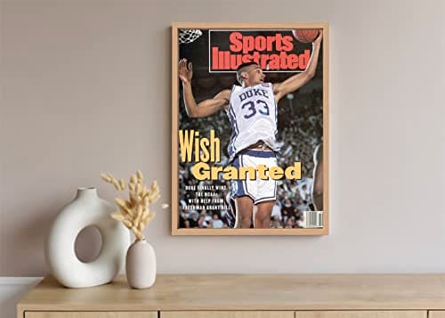 VERRE ART Printed Framed Canvas Painting for Home Decor Office Wall Studio Wall Living Room Decoration (10x14inch Wooden Floater) - Duke University Grant Hill