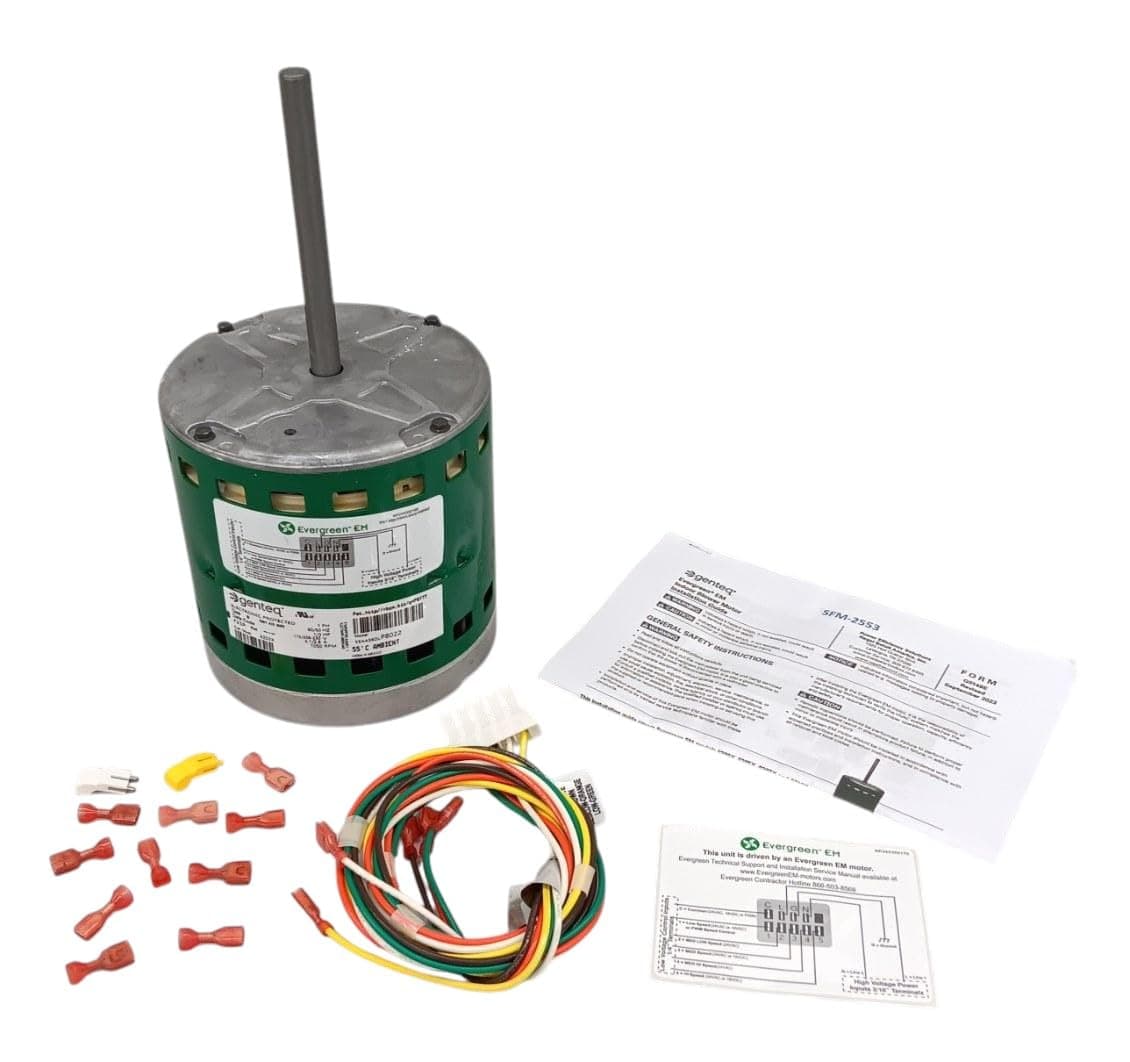 Evergreen CECOMINOD073162 GE • Genteq 1/3 HP 230 Volt Replacement X-13 Furnace Blower Motor