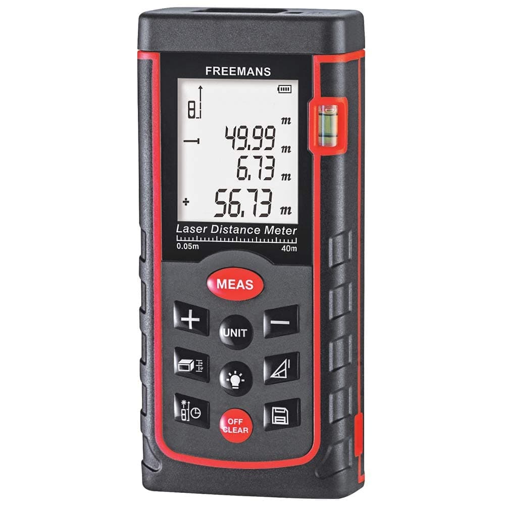 - PRO-L40 Professional Laser Distance Meter 40m with Area, Volume, Pythagorean Measurement and Self-Calibration Function, Carry Bag and Batteries Included, Best Suitable for Indoor Measurements