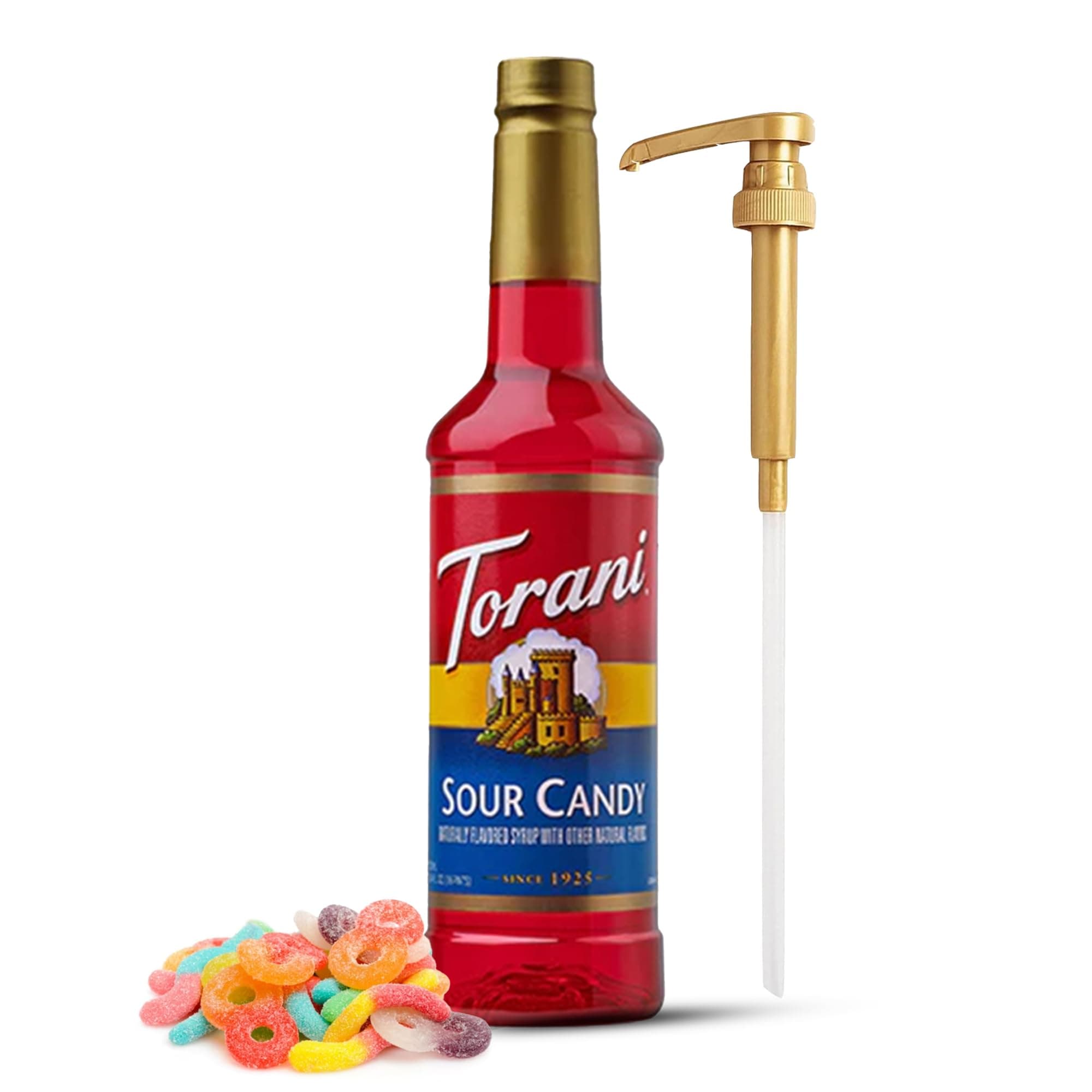 Sour Candy Syrup for Coffee & Cocktails 25.4 Ounces Coffee Flavoring for Drinks with Fresh Finest Coffee Syrup Pump