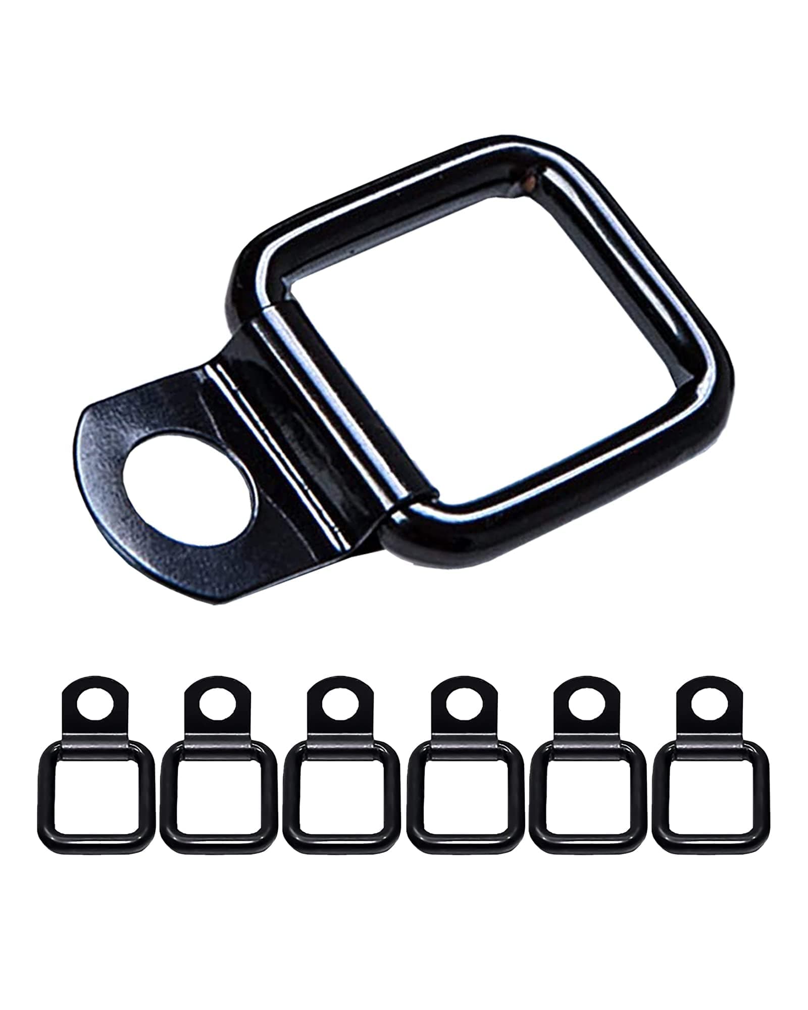 Tie Down D Ring Set, Easy-to-Install Truck Tie Downs, Compatible with Cargo Cover Mounts, Heavy-Duty Jeep Wrangler Accessories for Pickups, Trailers, Truck, Trailer, Camper, Boat & More, 6 Pack - GPCA