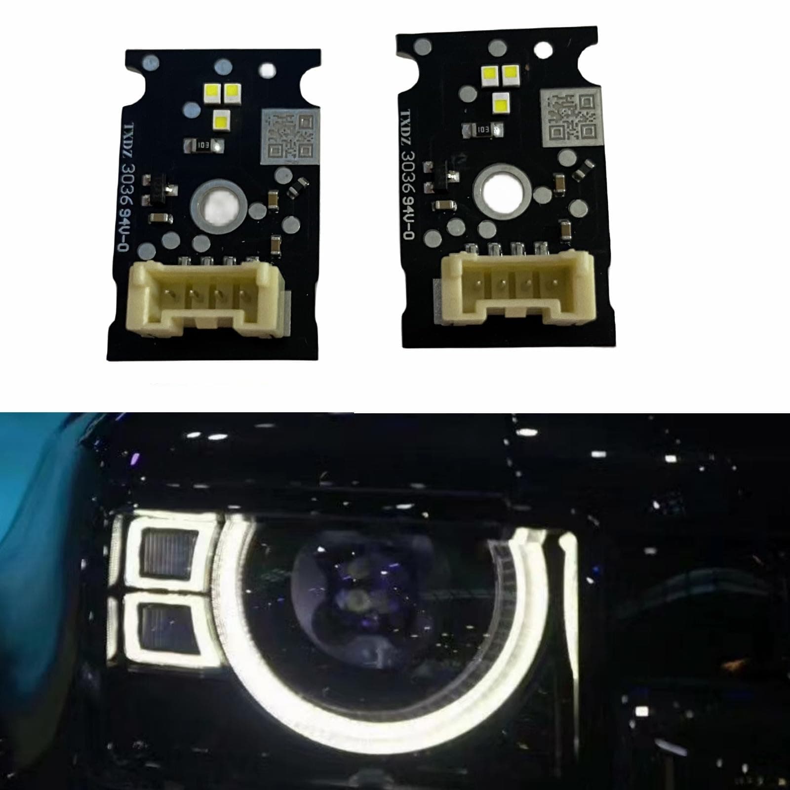 Generic New White LED Board Set For 2020 2021 2022 Land Rover Defender Daytime Running Light DRL, Front Headlight LED Daytime Running Light DRL Chip CML-G5M3 5120-1 UBL3036 (2Pcs)