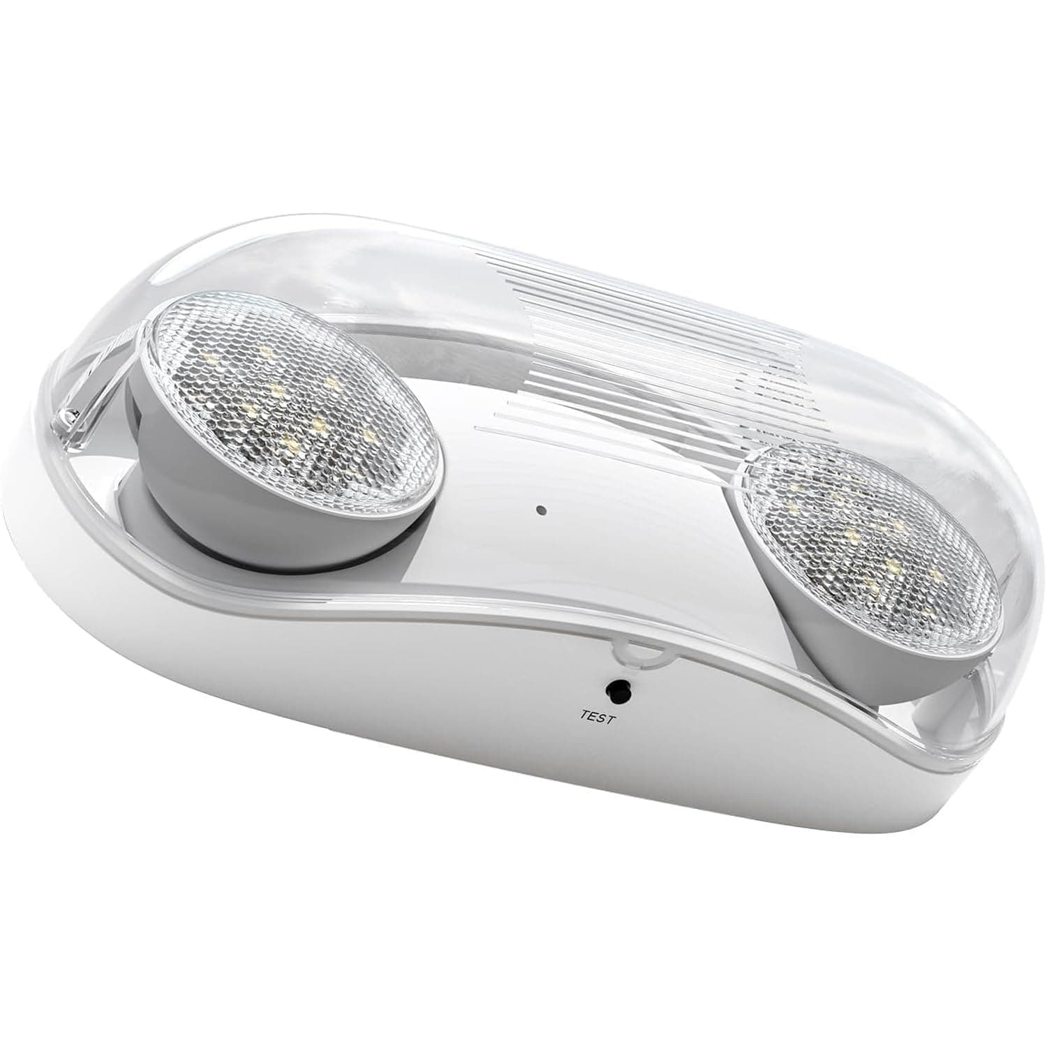 LED ENERGY PLUS LED Emergency Light with Battery Backup, 90 Minutes, Emergency Lighting with Dual Adjustable Heads (Bug Eye), Wet Rated, UL Listed-120–277V, 800 Lumens, 10W, Wall Mount, White 1 Pack