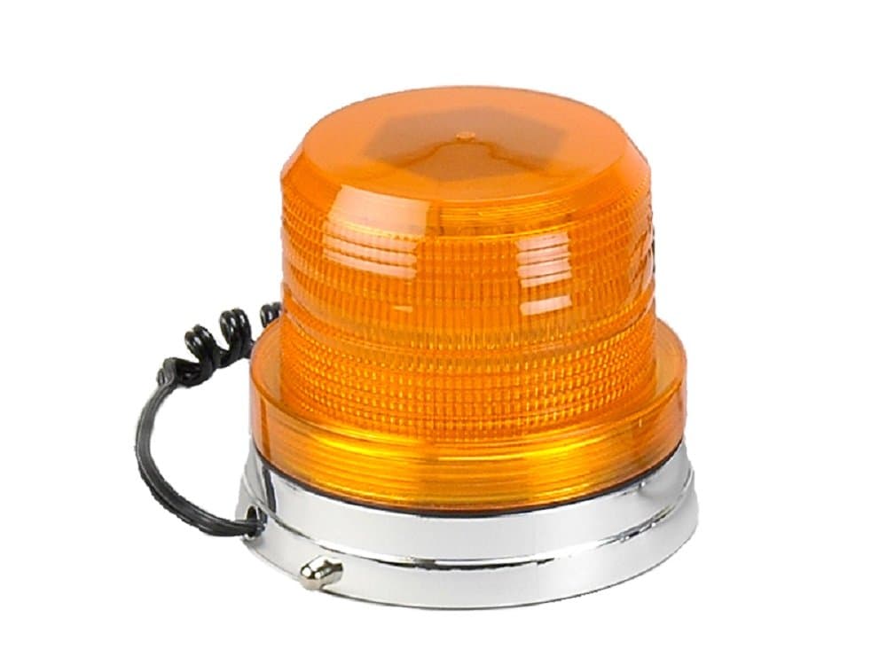 Wolo(3000-A) Hawkeye LED Rotating And Flashing Emergency Warning Light - Amber Lens - Clear LED's, Magnet Mount